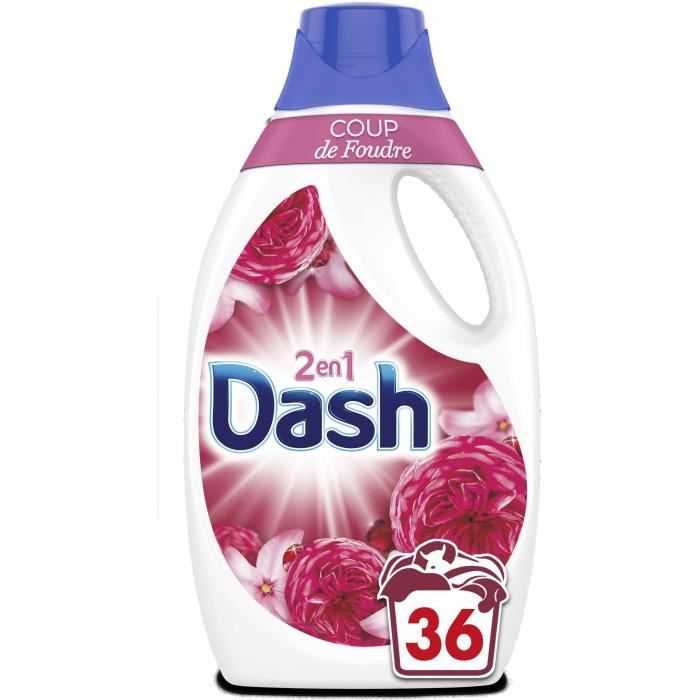 DASH 2en1 Lessive liquide Coup de Foudre - 36 lavages - Cdiscount Au  quotidien