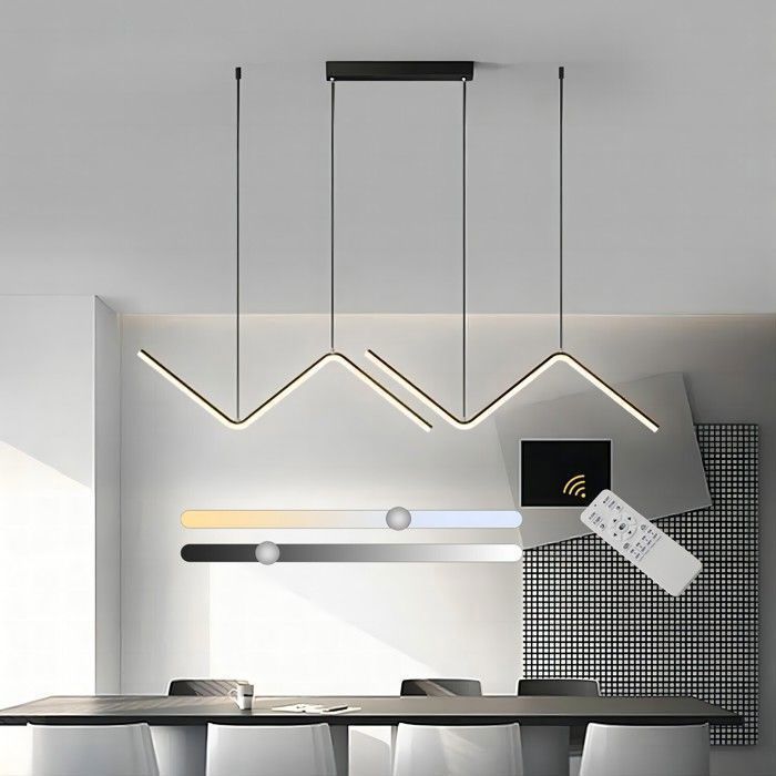 Lustre LED Anneaux YYUTLUO - Design Moderne Et Télécommande - Diamètres 20+40+60cm - 45W - Variable Intensité/Couleur