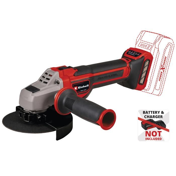 Einhell Professional Meuleuse d’angle Ø125mm sans fil TP AG 18125 CE Q Li Power X Change 18V moteur Brushless Livré sans Batterie ni Chargeur - vue 2