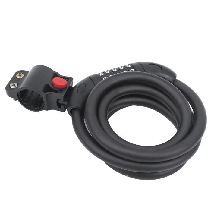 Câble De Rappel Antivol Vélo/moto 1,5 M En PVC - Pour Verrou Frein à Disque, Avertissement, Couleur Assortie - 3