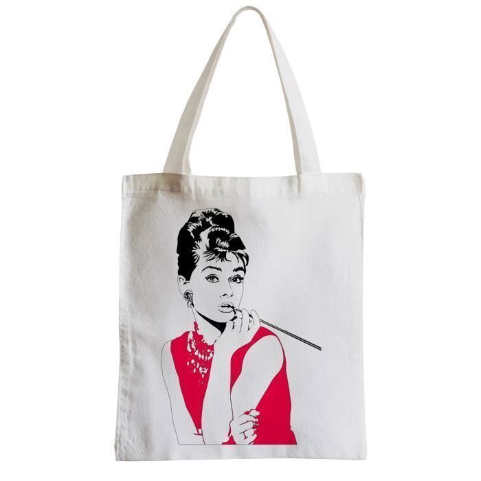 Grand Sac Shopping Plage Etudiant Dessin Audrey Hepburn Rose Achat Vente Sac Shopping 3664941150551 Soldes Sur Cdiscount Des Le 20 Janvier Cdiscount