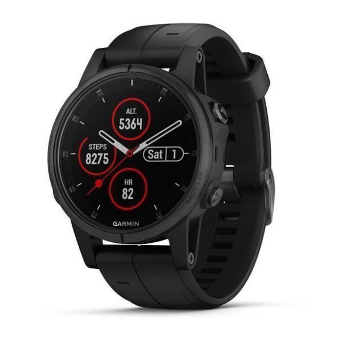 Garmin f nix 5S Plus Noir M tal Polym re R sistant l eau Saphir 10 DAB Escalade Bicyclette Fitness Golf