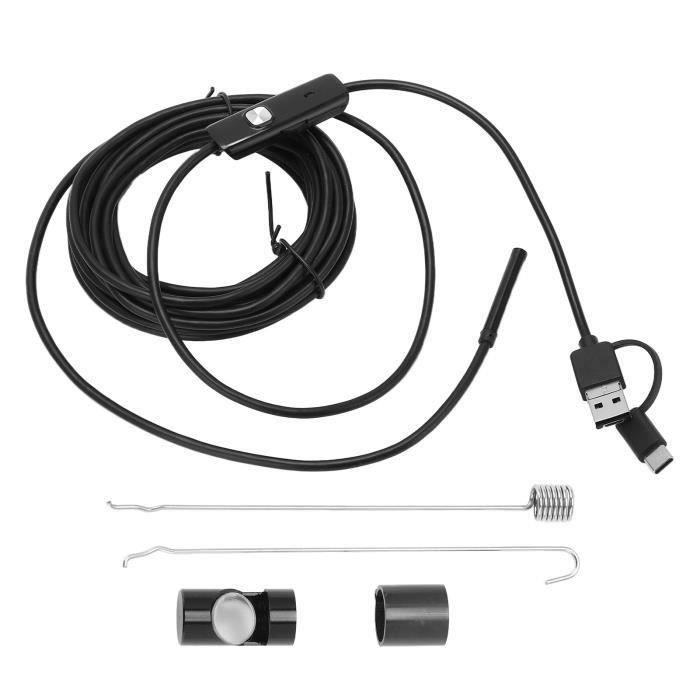 Endoscope HD AN10055 55mm Fil Flexible 3 en 1 Endoscope pour Android Phone Endoscope Pipeline