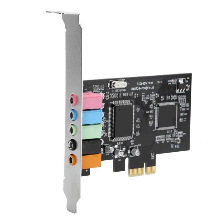Carte Son PCIe 4.1 Canaux 120dB CMI8738 – Audio Interne Surround Pour PC Bureau