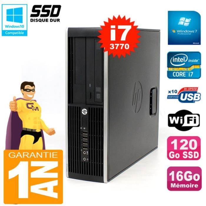 Unité Centrale Hp Pc 8100 elite sff intel core i5-650 ram 8go ssd 120go