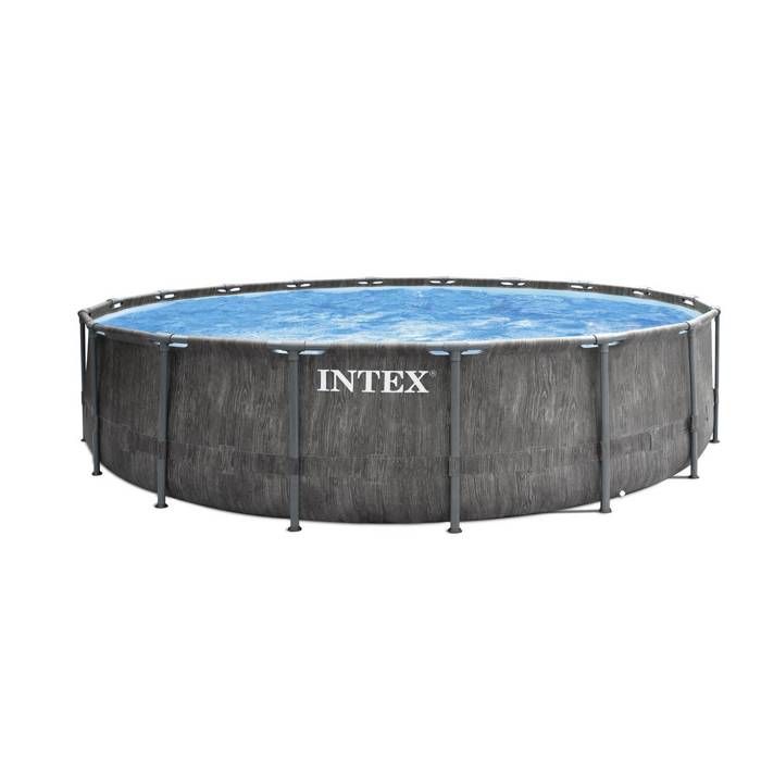 Kit Piscine hors sol tubulaire INTEX - Pris Frame - 549 x 122 cm - Ronde (Pompe, bâche, tapis de sol