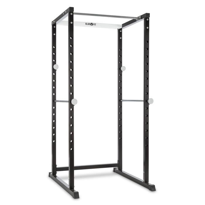 Klarfit PR1000 Power Rack multifonction Support stable pour barres de musculation reglable sur 15 niveaux charge 320kg maximum Cdiscount Sport
