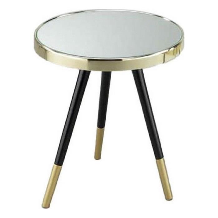 table d'appoint dkd home decor miroir doré acier (42,5 x 42,5 x 48 cm)