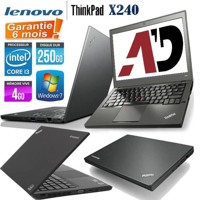 Ordinateur Portable - Lenovo - ThinkPad X240 - Core i3 - 250 Go - 4 Go RAM - État correct Lenovo sur Cdiscount Seconde Vie