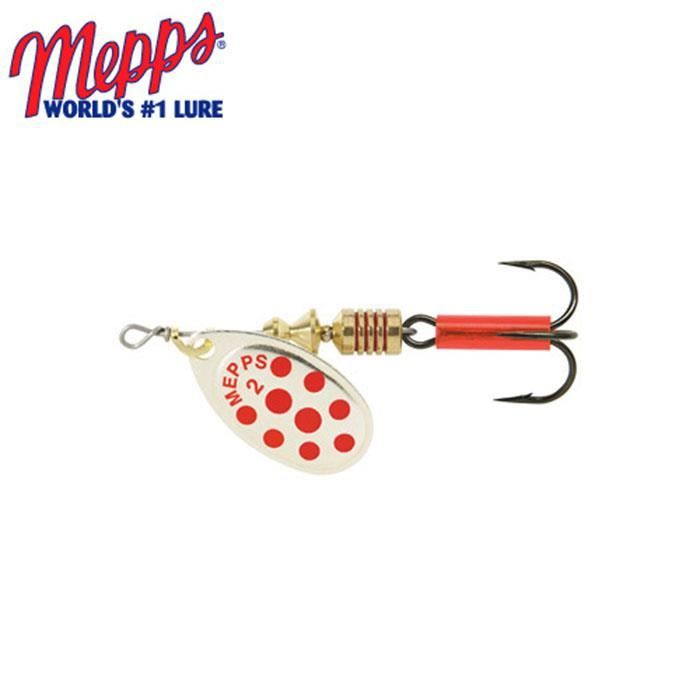 2 Cuillers à Pêche Mepps Aglia Or/Points Rouges - Taille N°2 - 4.5g - Pour Carnassiers