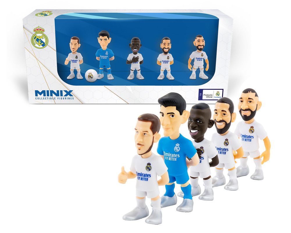 MINIX Atlético De Madrid Pack 5 Figurines – Simeone, Oblak, Koke, Griezmann, Llorente – 7 Cm, Officiel PVC