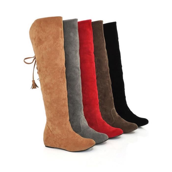botte haute daim