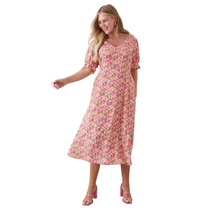 Dorothy Perkins Robe mi long Rose Cdiscount Pr t Porter