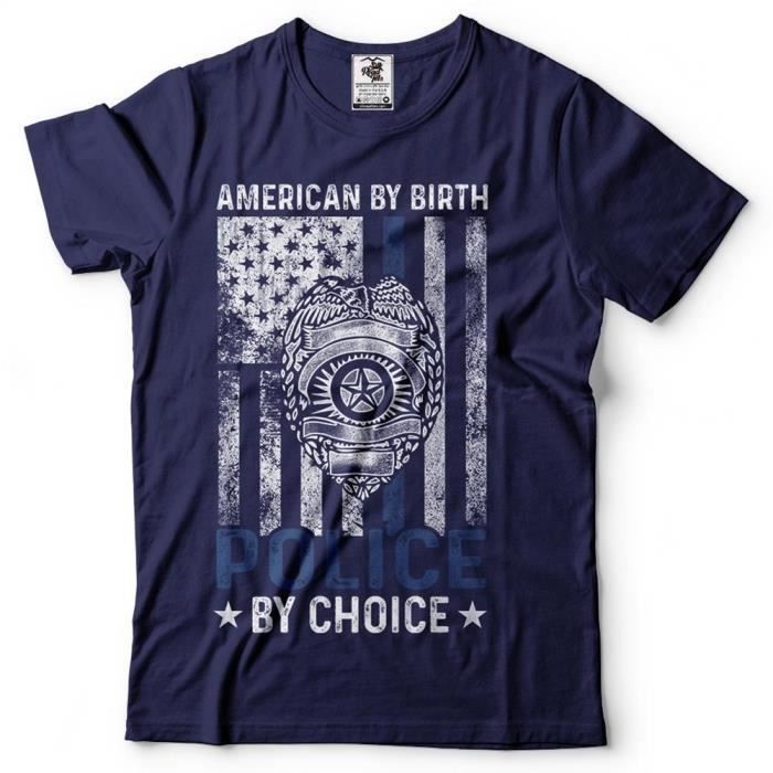 La police américaine goodthreads police des t - shirt cadeau pour papa don  de la vie Blue - Cdiscount Prêt-à-Porter