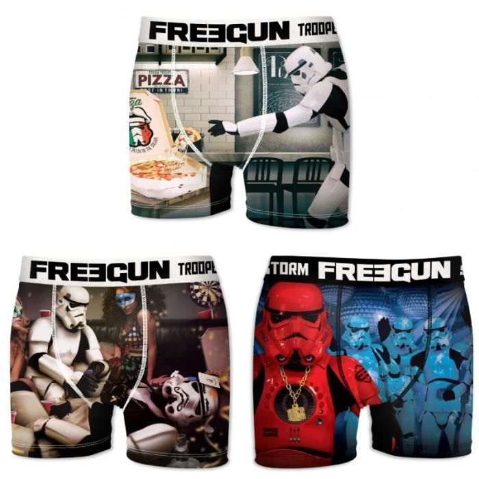 Freegun Star Wars Darth Vader Stormtrooper Lot de 4 boxers pour homme Motif /étoiles Taille S M L XL XXL