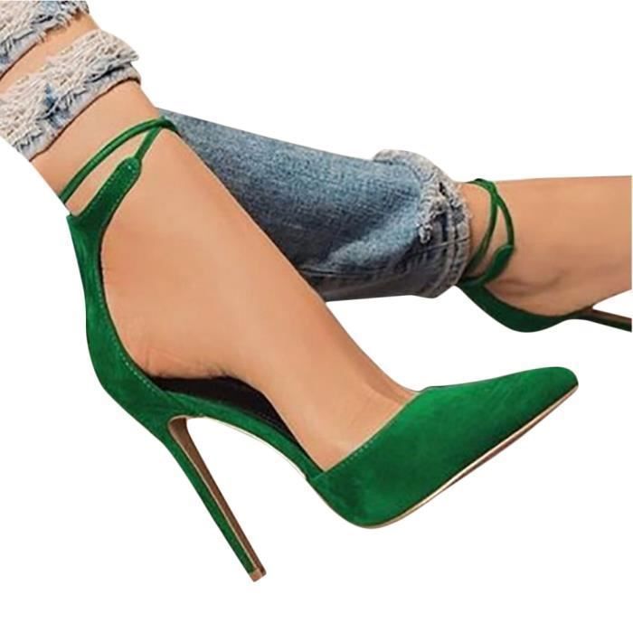 Chaussure femme cheap verte talon