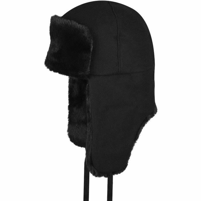 Chapka Ushanka Kangol En Laine Mélangée - Taille M (56-57 Cm), Couleur Bordeaux, Fourrure Faux, Hiver