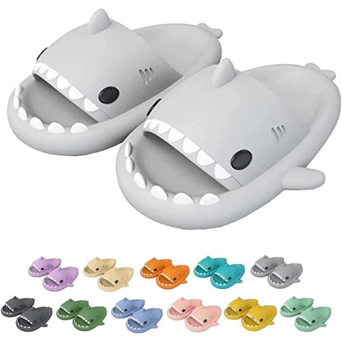 Claquettes de Requin Femme Homme Chaussons de Piscine et Plage