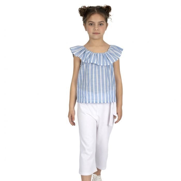 Pantalon fille Charanga Pacutelo blanc 3 4 ans Blanc