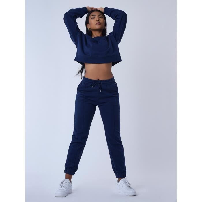 Bas de jogging basic elastiqué - PROJECT X PARIS - Femme - Bleu nuit - Fitness - Indoor - Respirant Bas de jogging basic elastiqué - PROJECT X PARIS - Femme - Bleu nuit - Fitness - Indoor - Respirant