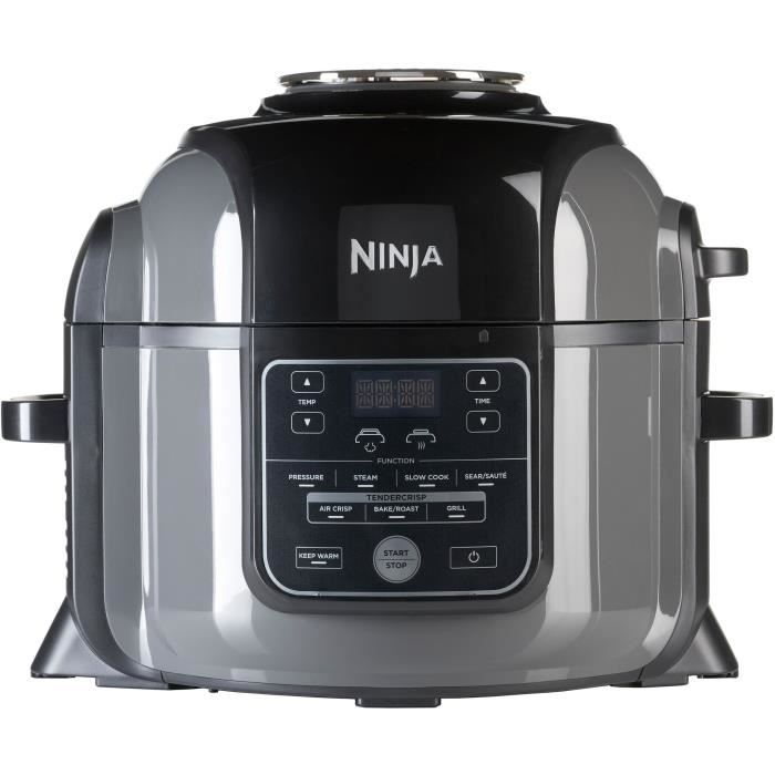 Multicuiseur Ninja Foodi, Air Fryer, 9-en-1, 6L, 9 fonctions de cuisson,  Cuisson sous pression, Friture à l'air, Cuisson lente, Gril et plus, Acier