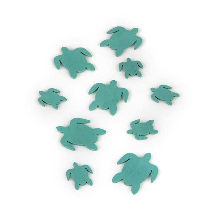 10 Confettis Bois Tortue De Mer Blanc Cdiscount Maison