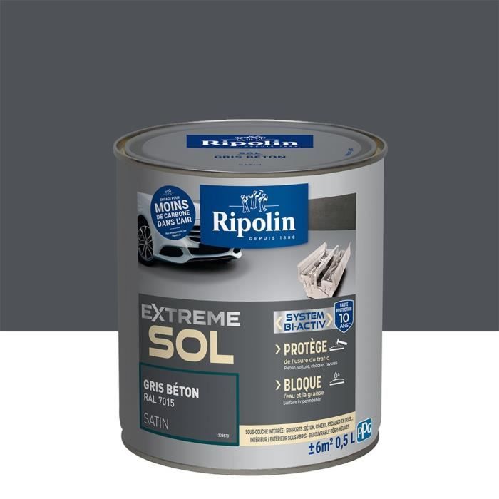 Ripolin Peinture Pour Sol Interieur Exterieur Gris Beton Ral