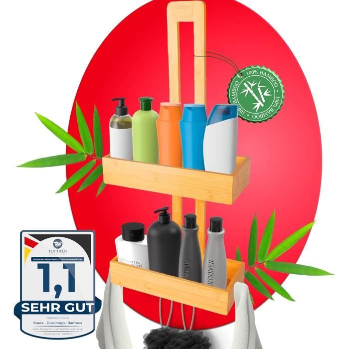 Etagere Douche Suspendue, Sans Percage Panier De Douche En Acier Inoxydable Support Douche Avec Crochet Pour Porte En Verre Sans Cadre 99136653