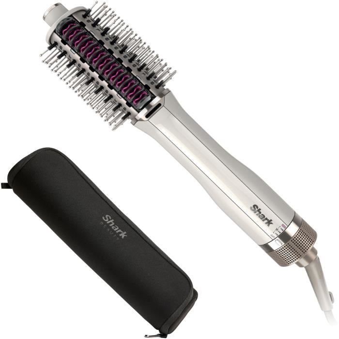 Brosse chauffante et peigne lissant 2 en 1 Shark SmoothStyle HT212EU – 900 W – Cheveux mouillés et secs - Pochette thermorésistante