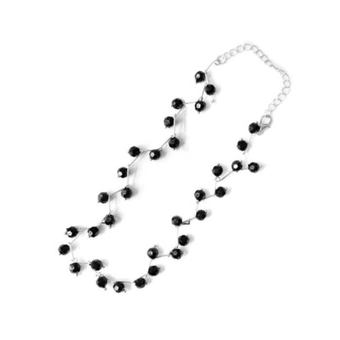 Collier perle noir femme clearance