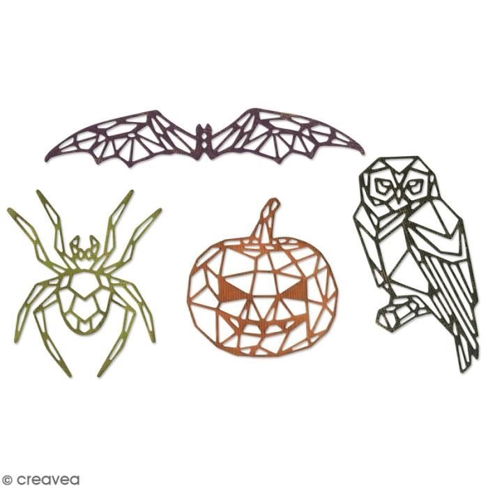 Matrice Sizzix Thinlits - Halloween géométrique - 4 pcs