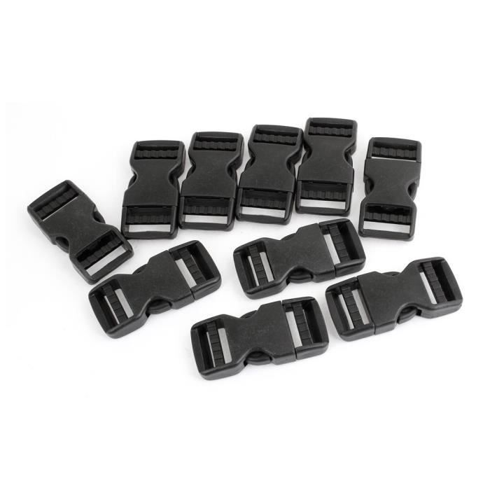 sourcingmap/® Boucle plastique noir de rechange d/égagement rapide 38mm