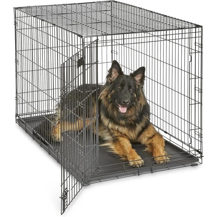 Meilleurs prix pour MidWest Homes for Pets Modèle 1548DDU Cage pour chiens iCrate 121,92 cm, modèle amélioré, une porte, comprenant un plateau étanc125