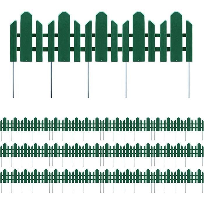 Sunnyglade 12 Bordi Decorativi Da Giardino In Plastica Riciclata – Verde Scuro, Flessibili, Senza Scavo, Misura 156x31,7 Cm Ciascuno - 2