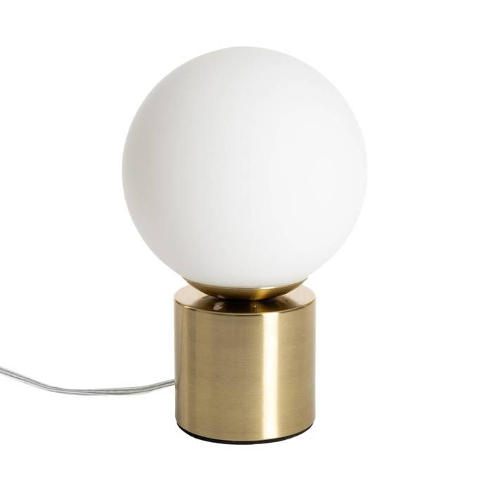 sweeek - Lampe à poser métal et verre H 25cm NINO