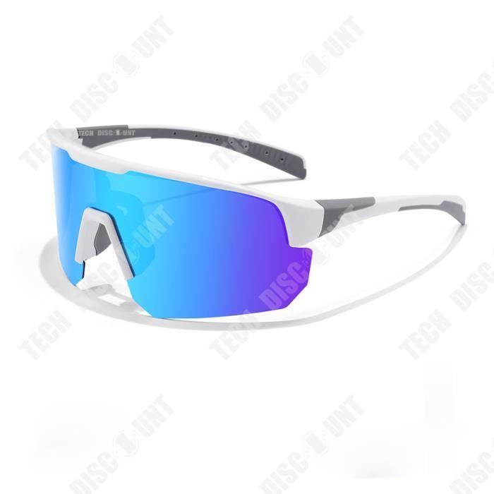 Lunettes De Vélo TWO-X Speed - Verres Polarisés Bleus, Monture Blanche