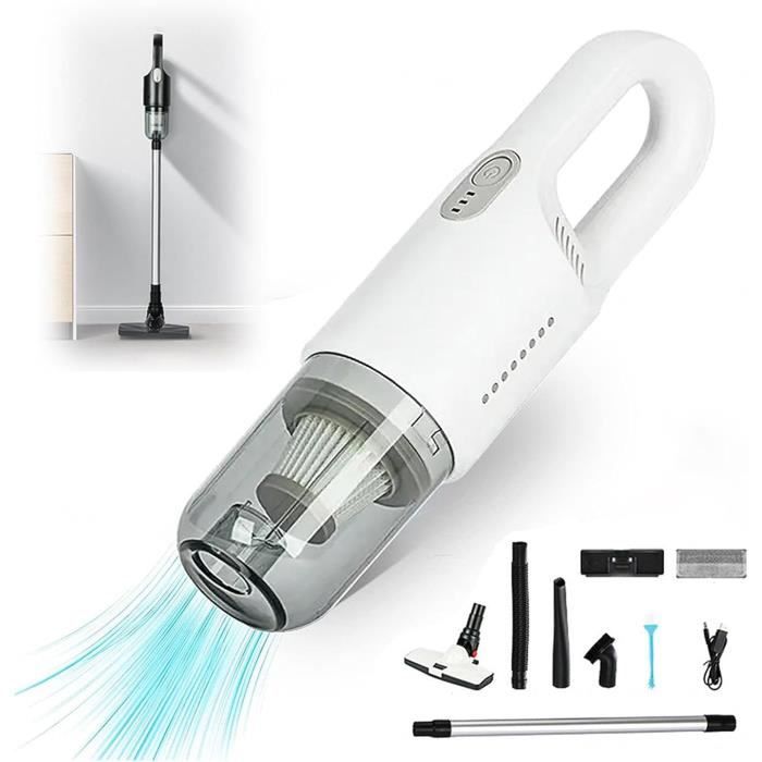 SmartAI 2 HEPA H5 Aspirateur à Main Sans Fil - Mini Aspirateur Voiture 30min Autonomie