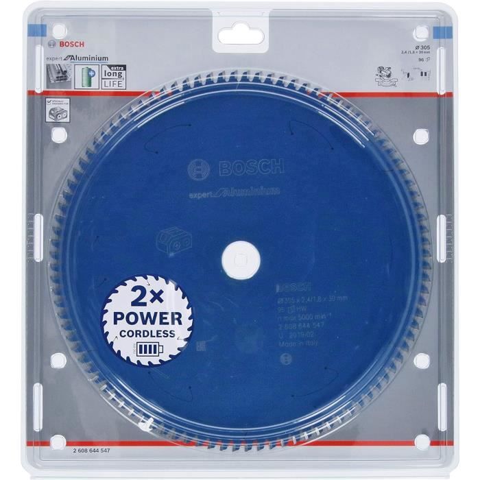 Bosch Professional Lame De Scie Circulaire Expert Pour Aluminium 184 X 16 X 2 Mm - 56 Dents - Pour Scies Sans Fil