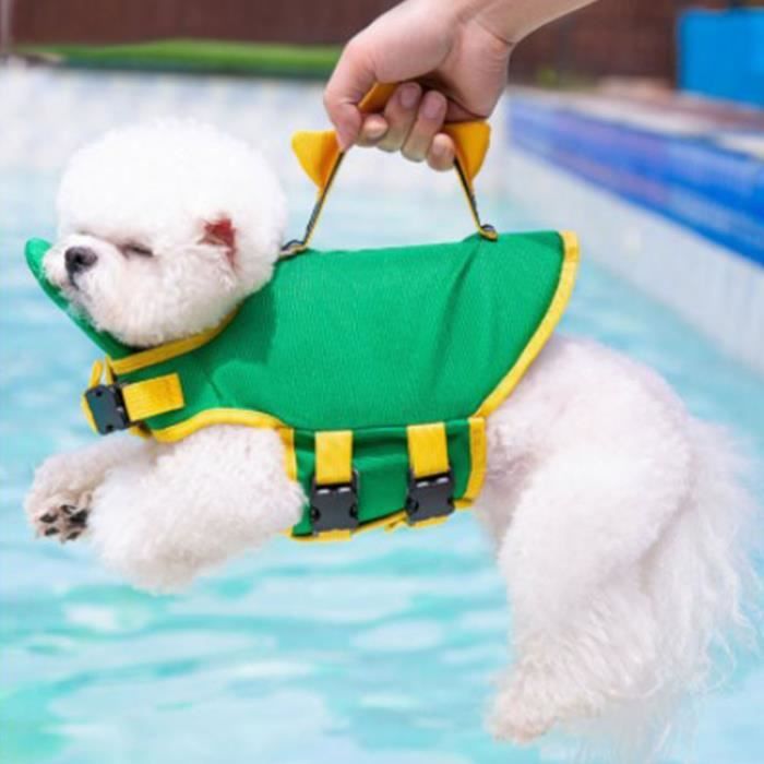 Comparer les prix de Gilet de sauvetage pour chien - VGEBY - Dinosaure vert S - Réfléchissant - Flottant - Poignée de sauvetage