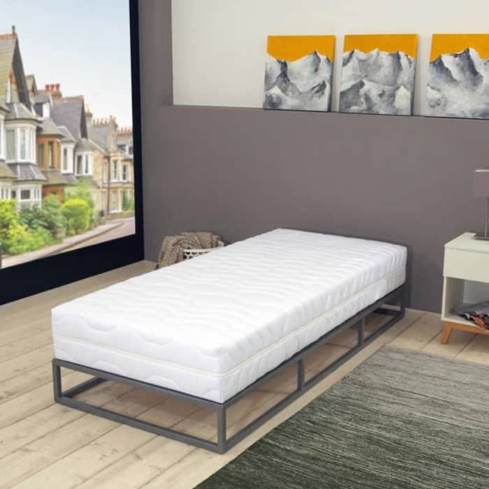 vidaXL Matelas 90x200 cm 7 zones Ressort ensaché epaisseur 20 cm H2