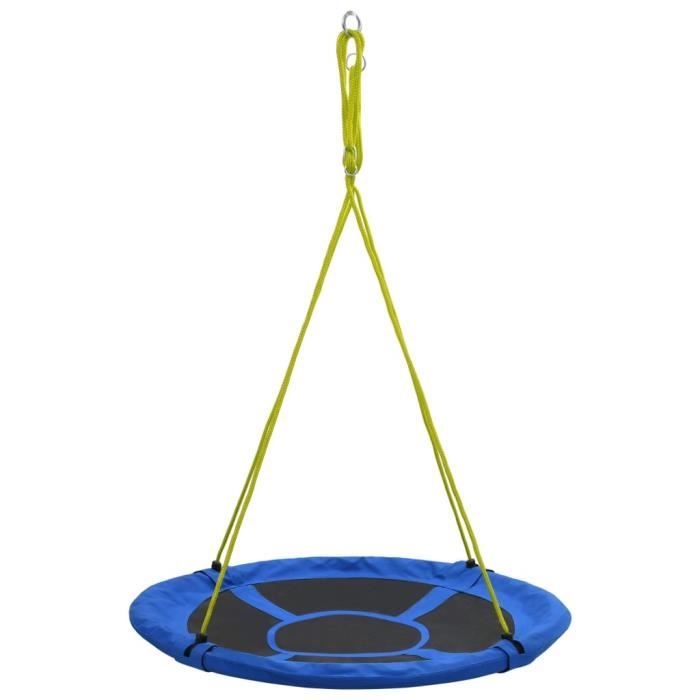 Relaxdays Balançoire nid d'oiseau rond 110 cm à suspendre