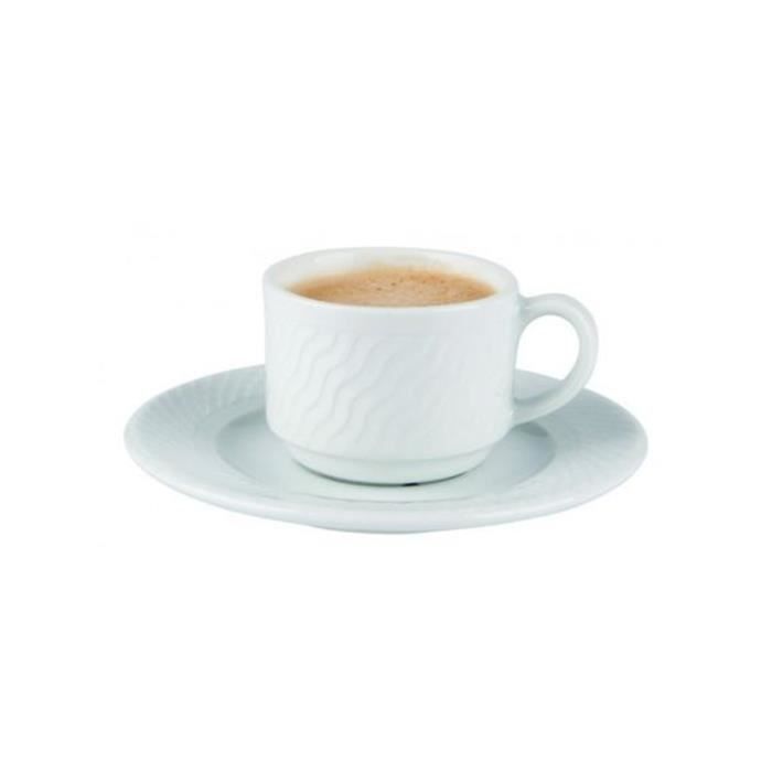 Lot de 6 Verre Clair expresso tasses à café avec soucoupes Petit Mini Tasses #95755