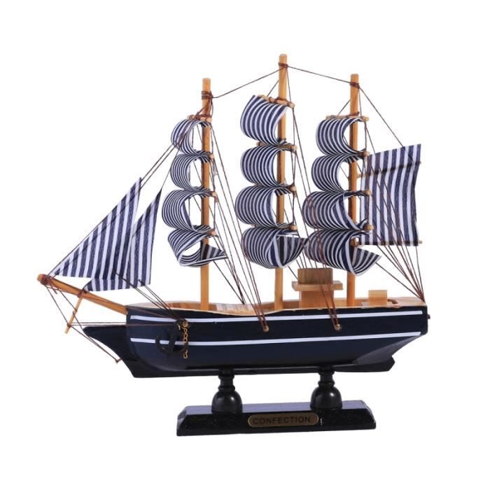 1 Pc A La Main Decoratif Nautique Vintage En Bois Voilier Bateau Modele Photo Accessoires D Anniversaire Cadeaux Objet Decoratif Cdiscount Maison