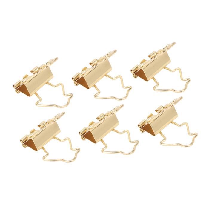 RHO-Pinces à reliure Clips de reliure en métal robuste en forme de ...