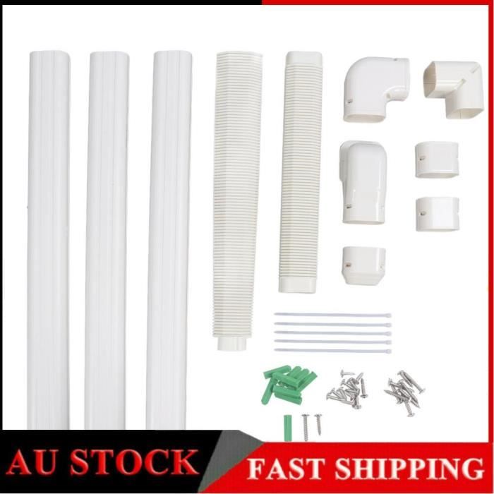 Cache-tube PVC décoratif pour climatiseur YOSOO - Kit 410 - Blanc ...