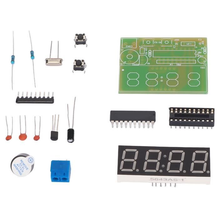 Kit D'horloge Numérique DIY à 4 Chiffres, écran D'affichage LED à 4 Chiffres, Kits De Bricolage D'horloge électronique Numérique à LED, Fonction De
