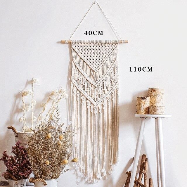 Décoration Murale Bohème Tissée Raphia Naturel 30cm - Accroche Murale Ronde Boho - Suspensions Main