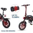 Vélo électrique pour adultes 14” 10 Ah APP DYU D3+ Noir-1