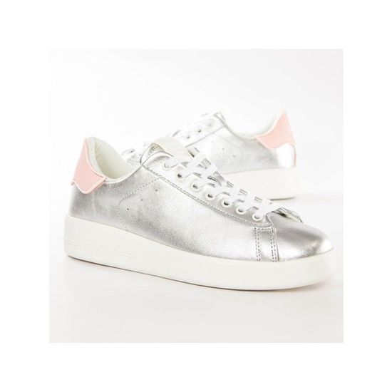 Basket femme best sale gris argent