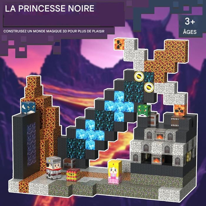 LUVTOY Cube Magnétique 108 Pièces – Blocs De Construction Créative Pour Enfants De 4 à 12 Ans